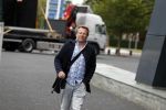 Hilversum 28 augustus 2018
Patrick Lodiers op weg naar zijn werk op het mediapark.