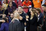 Amsterdam 6 mei 2018
Nederland-Peru 2-1 . Afscheidswedstrijd Wesley Sneijder . Zijn vrouw Yolanthe Sneijder Cabau en zoons Jessey en Xess Xava zijn natuurlijk aanwezig. Rico Verhoeven met zijn vrouw