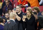 Amsterdam 6 mei 2018
Nederland-Peru 2-1 . Afscheidswedstrijd Wesley Sneijder . Zijn vrouw Yolanthe Sneijder Cabau en zoons Jessey en Xess Xava zijn natuurlijk aanwezig. Rico Verhoeven met zijn vrouw