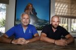 Leiderdorp 3 augustus 2018
Dick Wieriks (zwart shirt) en Rob Rijsbergen thuis . Patricia Paay heeft een tijdje bij ze gewoond.