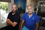 Leiderdorp 3 augustus 2018
Dick Wieriks (zwart shirt) en Rob Rijsbergen thuis . Patricia Paay heeft een tijdje bij ze gewoond.
