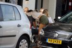 Amsterdam 19 juli 2018
Rick Brandsteder met zijn vriendin Roosje Kuizenga op terras.