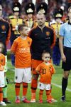Amsterdam 6 mei 2018
Nederland-Peru 2-1 . Afscheidswedstrijd Wesley Sneijder . Zijn vrouw Yolanthe Sneijder Cabau en zoons Jessey en Xess Xava zijn natuurlijk aanwezig.