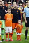 Amsterdam 6 mei 2018
Nederland-Peru 2-1 . Afscheidswedstrijd Wesley Sneijder . Zijn vrouw Yolanthe Sneijder Cabau en zoons Jessey en Xess Xava zijn natuurlijk aanwezig.