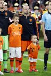 Amsterdam 6 mei 2018
Nederland-Peru 2-1 . Afscheidswedstrijd Wesley Sneijder . Zijn vrouw Yolanthe Sneijder Cabau en zoons Jessey en Xess Xava zijn natuurlijk aanwezig.
