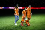 Amsterdam 6 mei 2018
Nederland-Peru 2-1 . Afscheidswedstrijd Wesley Sneijder . Zijn vrouw Yolanthe Sneijder Cabau en zoons Jessey en Xess Xava zijn natuurlijk aanwezig.