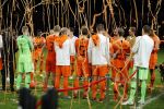 Amsterdam 6 mei 2018
Nederland-Peru 2-1 . Afscheidswedstrijd Wesley Sneijder . Zijn vrouw Yolanthe Sneijder Cabau en zoons Jessey en Xess Xava zijn natuurlijk aanwezig.