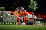 Amsterdam 6 mei 2018
Nederland-Peru 2-1 . Afscheidswedstrijd Wesley Sneijder . Zijn vrouw Yolanthe Sneijder Cabau en zoons Jessey en Xess Xava zijn natuurlijk aanwezig.
