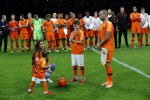 Amsterdam 6 mei 2018
Nederland-Peru 2-1 . Afscheidswedstrijd Wesley Sneijder . Zijn vrouw Yolanthe Sneijder Cabau en zoons Jessey en Xess Xava zijn natuurlijk aanwezig.