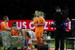 Amsterdam 6 mei 2018
Nederland-Peru 2-1 . Afscheidswedstrijd Wesley Sneijder . Zijn vrouw Yolanthe Sneijder Cabau en zoons Jessey en Xess Xava zijn natuurlijk aanwezig. Andre Hazes zong voor Wesley