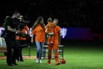 Amsterdam 6 mei 2018
Nederland-Peru 2-1 . Afscheidswedstrijd Wesley Sneijder . Zijn vrouw Yolanthe Sneijder Cabau en zoons Jessey en Xess Xava zijn natuurlijk aanwezig. Andre Hazes zong voor Wesley