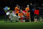 Amsterdam 6 mei 2018
Nederland-Peru 2-1 . Afscheidswedstrijd Wesley Sneijder . Zijn vrouw Yolanthe Sneijder Cabau en zoons Jessey en Xess Xava zijn natuurlijk aanwezig. Andre Hazes zong voor Wesley