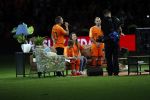 Amsterdam 6 mei 2018
Nederland-Peru 2-1 . Afscheidswedstrijd Wesley Sneijder . Zijn vrouw Yolanthe Sneijder Cabau en zoons Jessey en Xess Xava zijn natuurlijk aanwezig. Andre Hazes zong voor Wesley