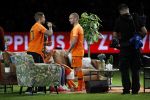 Amsterdam 6 mei 2018
Nederland-Peru 2-1 . Afscheidswedstrijd Wesley Sneijder . Zijn vrouw Yolanthe Sneijder Cabau en zoons Jessey en Xess Xava zijn natuurlijk aanwezig. Andre Hazes zong voor Wesley