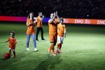 Amsterdam 6 mei 2018
Nederland-Peru 2-1 . Afscheidswedstrijd Wesley Sneijder . Zijn vrouw Yolanthe Sneijder Cabau en zoons Jessey en Xess Xava zijn natuurlijk aanwezig.