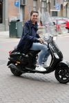 Amsterdam 29 augustus 2018
Yves Berendse op zijn vespa scooter