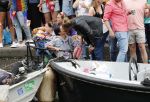 Amsterdam 3 augustus 2019
Gaypride in de grachten van Amsterdam.
Birgit Schuurman met haar nieuwe vriend Sander v Haarlem.