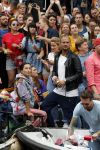 Amsterdam 3 augustus 2019
Gaypride in de grachten van Amsterdam.
Birgit Schuurman met haar nieuwe vriend Sander v Haarlem.