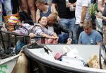 Amsterdam 3 augustus 2019
Gaypride in de grachten van Amsterdam.
Birgit Schuurman met haar nieuwe vriend Sander v Haarlem.