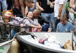 Amsterdam 3 augustus 2019
Gaypride in de grachten van Amsterdam.
Birgit Schuurman met haar nieuwe vriend Sander v Haarlem.
