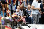 Amsterdam 3 augustus 2019
Gaypride in de grachten van Amsterdam.
Birgit Schuurman met haar nieuwe vriend Sander v Haarlem.