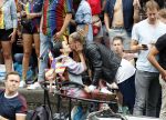 Amsterdam 3 augustus 2019
Gaypride in de grachten van Amsterdam.
Birgit Schuurman met haar nieuwe vriend Sander v Haarlem.