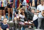 Amsterdam 3 augustus 2019
Gaypride in de grachten van Amsterdam.
Birgit Schuurman met haar nieuwe vriend Sander v Haarlem.