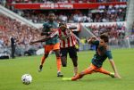 Eindhoven,22 September 2019 Kompetitiewedstrijd PSV-AJAX, eindstand 1-1
Bruma en Nicolas Tagliafico