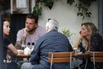 Amsterdam 28 augustus 2019
Candy Dulfer met vriend Rafael op terras en daarna op de fiets in Amsterdam.