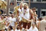Amsterdam 3 augustus 2019
Gaypride in de grachten van Amsterdam.
Ferry Doedens met vriend