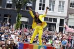 Amsterdam 3 augustus 2019
Gaypride in de grachten van Amsterdam.
zangeres op boot