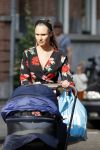 Amsterdam 21 augustus 2019
Kimberley Klaver achter de kinderwagen.