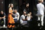 Amsterdam 23 augustus 2019
Kimberley Klaver met haar vriend Michel van den Bergh en zijn kinderen . Ze hebben net ook samen een kindje gekregen.