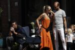 Amsterdam 23 augustus 2019
Kimberley Klaver met haar vriend Michel van den Bergh en zijn kinderen . Ze hebben net ook samen een kindje gekregen.