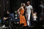 Amsterdam 23 augustus 2019
Kimberley Klaver met haar vriend Michel van den Bergh en zijn kinderen . Ze hebben net ook samen een kindje gekregen.