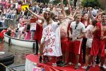 Amsterdam 3 augustus 2019
Gaypride in de grachten van Amsterdam.
Selwyn Senatori met zijn vrouw