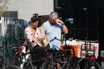 Amsterdam 31 augustus 2019
Victor Reinier met vriendin en dochter op de fiets