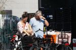 Amsterdam 31 augustus 2019
Victor Reinier met vriendin en dochter op de fiets