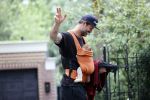 Amsterdam 22 augustus 2020
Arie Boomsma met zijn baby op zijn borst.