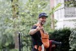 Amsterdam 22 augustus 2020
Arie Boomsma met zijn baby op zijn borst.