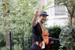 Amsterdam 22 augustus 2020
Arie Boomsma met zijn baby op zijn borst.