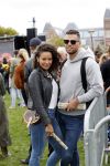 Amsterdam 5 september 2020
Demonstratie tegen Corana op het museumplein. Fajah Lourens kwam met haar vriend