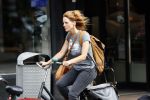 Amsterdam 19 augustus 2020
Ilse Warringa op de fiets in Amsterdam