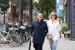 Amsterdam 22 augustus 2020
Jaap v Zweden met zijn vrouw Aaltje op straat in Amsterdam zuid