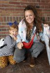 Amsterdam 29 augustus 2020
Presentatie kleding lijn Nicolette v Dam en Shoeby in het Olympisch stadion. Juliette v Ardenne met dochter