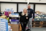 Capelle aan de Ijssel 30 oktober 2018
Michael v d Plas , zijn vriendin Naomi Dijkstra  en Manager Jake Hampel shoppen bij de monster voordeel winkel  voor ieder kind verdient de sint .