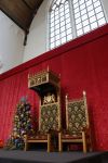 Den Haag 15 september 2020
Prinsjesdag 2020 in de grote kerk van Den Haag . Aanwezig Koning Willem Alexander Koningin Maxima Prins Constantijn en Prinses laurentien zijn aanwezig. De twee stoelen van Koning Willem Alexander en Maxima