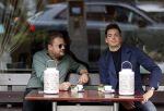 Amsterdam 28 augustus 2020
Wesly Bronkhorst en Yves Berendse op terras.