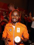 Schiphol 9 augustus 2021
Aankomst olympische sporters op schiphol in hotel Hilton. Abdi Nageeye won zilver op de marathon .