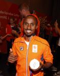 Schiphol 9 augustus 2021
Aankomst olympische sporters op schiphol in hotel Hilton. Abdi Nageeye won zilver op de marathon .